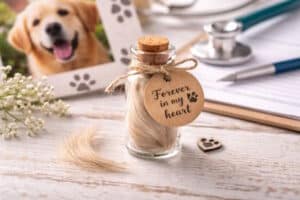 lock of hair pet keepsake