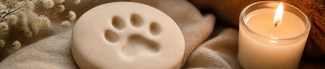 Paw print keepsake from pet that passed away